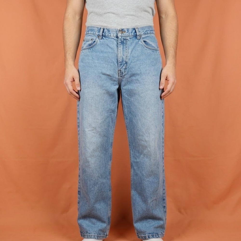 Cross & Windsor Jeans Mens 38x30 Blue Regular Fit Light Wash